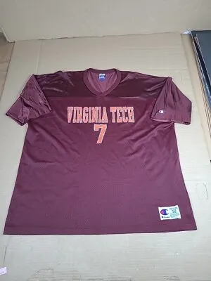 Vintage Virginia Tech Champion Football Jersey #7 Sz 52 Xxl • $45