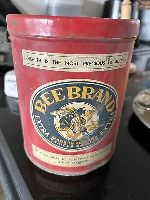 Vintage Scarce Bee Brand Honey Holland Huge Tin Box HTF • $275