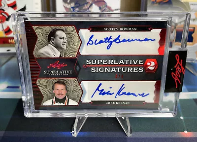 2020-21 Leaf Superlative Scotty Bowman Mike Keenan Signatures 2 Auto Red 3/4 • $119.99