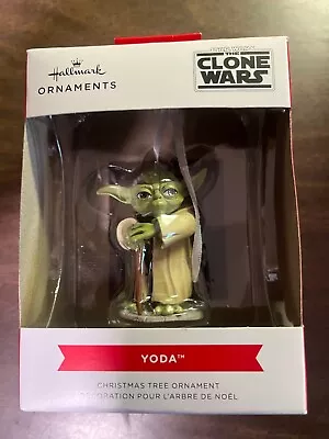 Hallmark 2021 Star Wars The Clone Wars Yoda Christmas Ornament • $14.99