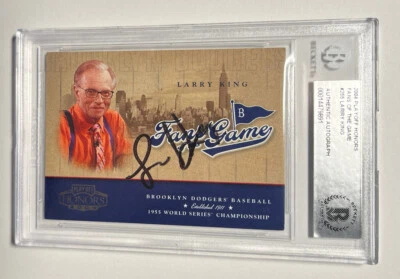 $79.95 • Buy Larry King Signed 2004 Playoff Honors Fans Of The Game Beckett Auto Autograph