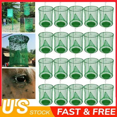  Ranch Green Cage W/ Pots Indoor & Outdoor Fly Trap Net Pest Bug Catcher Lot US • $139.88