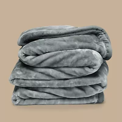 Faux Fur Blanket Reversible Soft Warm Fleece Bed Blanket Mink Feel Comforter • $26.49