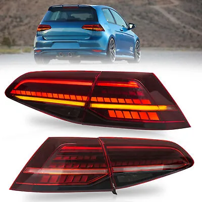 2X Red LED Tail Lights For Volkswagen VW Golf 7 MK7 MK7.5 GTE TSI FSI 2013-2020 • $168.50