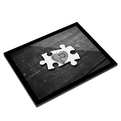 £39.99 • Buy A3 Glass Frame BW - Jigsaw Puzzle Love Heart Fiance Wife  #41451