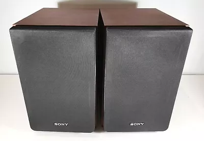 Sony SS-CGPX9 2-Way Bass Reflex Bookshelf Speakers 6Ohm Wooden W/ Built In Wires • £34.95