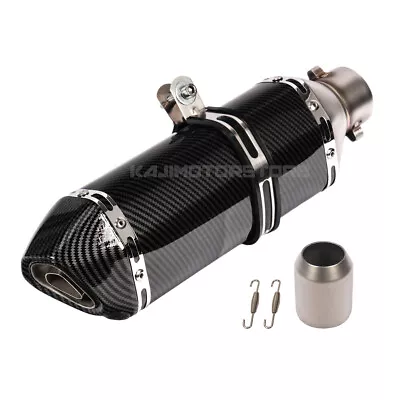 Universal Motorcycle Exhaust Muffler Tail Pipe W/ DB Killer Slip On 38-51mm • $38.95