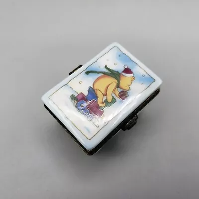 Disney Winnie The Pooh Riding Train Porcelain Trinket Box Hinged Cannon Falls • $19.49