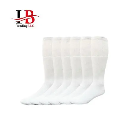 6-12 Pairs Men's Over The Calf Tube Socks Sports Cotton Socks Big & Tall • $20.49