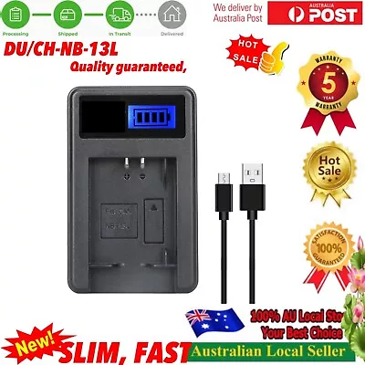 Battery Charger For Canon CB-2LHE CB-2LH NB-13L G5X2 G7X G9X SX720 SX740 SX620 • $22.98