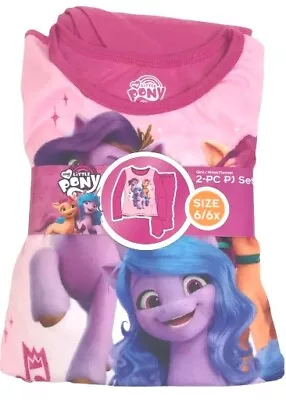 Hasbro My Little Pony Girls Pajamas Sz 6/6X  2 Piece Set Pink Sleep Wear Unicorn • $13.40