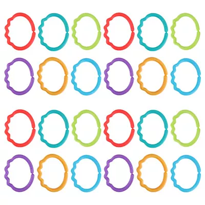 24pcs Colorful Rings Links Toys For Infant Kids • £9.65