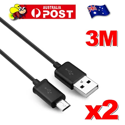$10.45 • Buy 2x 3M USB Charger Charging Cable Cord For PS4 PLAYSTATION 4 Controller