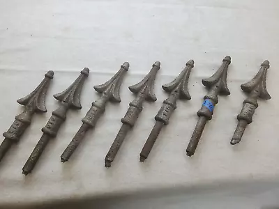$13.50 • Buy Vintage Victorian Cast Iron Fence Finials Lot Of 7 Pieces   N260