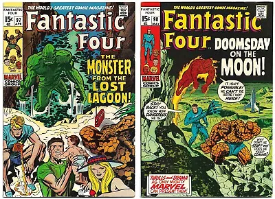 Fantastic Four (1970) #97 & 98 1st Monster From Lost Lagoon / Kree Sentry 9168🔥 • $95.69