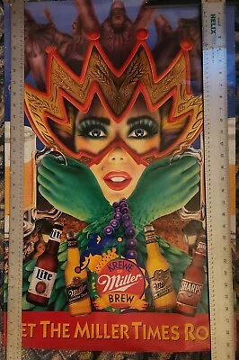 Miller Beer 1994 Mardi Gras Krewe Of Miller Brew Andrea Mistretta Bar Poster • $14.50