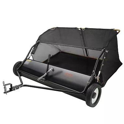 VEVOR Lawn Sweeper Tow Behind Leaf Yard Collector 48.5  26 Cu. Ft. Adjustable • $235.99