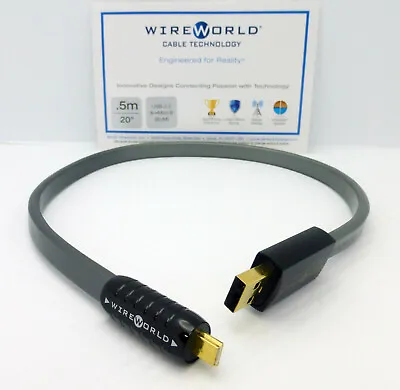 $99.99 • Buy WireWorld Silver Starlight 7 USB A To Mini-B 0.5 Meter