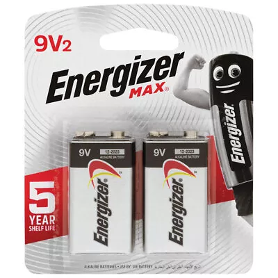 Energizer Max 522 9V 2 Pack • $12.99