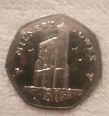 2015 ISLE OF MAN  50p Coin - MILNERS TOWER VGC • £2