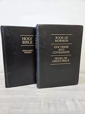 Lds Scriptures Holy Bible Book Of Mormon D&C Hardcover Black Seperate Books  • $25