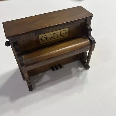 Vintage Gorham Miniature Dollhouse Size Upright Piano Music Box 4” High • $18.99