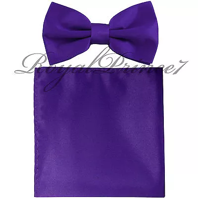 Men's Butterfly Pre-tied Bow Tie And Pocket Square Hankie Set Wedding Party Prom • $11.39