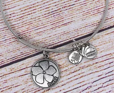 Alex And Ani Because I Love You FRIEND Charm Silver Bracelet • $9.49