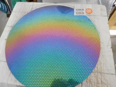Dichroic Glass:CBS 90COE Honeycomb #1 RAINBOW Crinklized On Thin Black - 3 Sq • $11.95