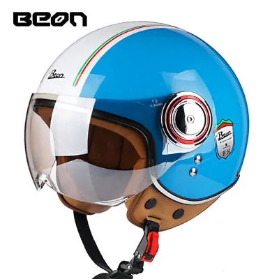 DOT ECE Vintage Motorcycle Helmets Half Open Face Motorbike Scooter Helmet Casco • $205.56