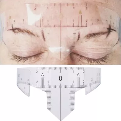 £4.79 • Buy 5 Pcs Microblading Eyebrow Stencil Makeup Reusable Measuring Shaper Ruler Tool