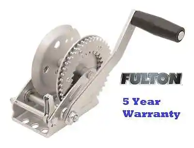 FULTON SINGLE SPEED TRAILER WINCH 1300 Lbs. 8  HANDLE EFFICIENT GEAR RATIO BOAT • $70.96