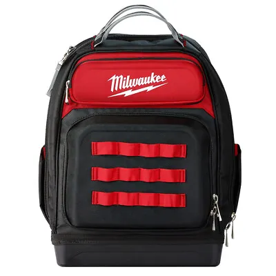 Milwaukee 48-22-8201 48-Pocket Hard Molded Ultimate Jobsite Backpack Black/Red • $119.99