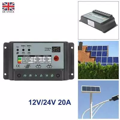 £15.80 • Buy Solar Charge Controller Batteries Panel Dual Battery Regulator For 12V Or 24V UK