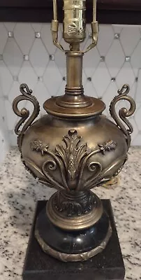 Vintage Maitland Smith Bronze Lamp Urn 28  No Shade Included  • $425