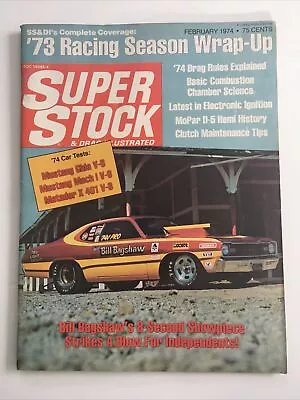 Vintage Super Stock Magazine February 1974 Mustang Dodge Bill Bagshaw Mach I • $11.89