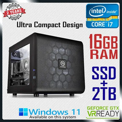 Intel Core I7 Quad Gaming PC Computer RTX 3060Ti 16GB RAM SSD+2TB Desktop System • $1149