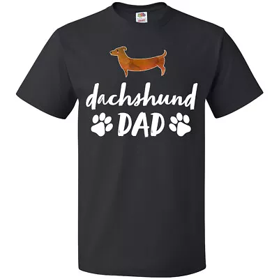 Inktastic Dachshund Dad With Paw Prints T-Shirt Pets Wiener Dog Father Papa Pup • $14.99
