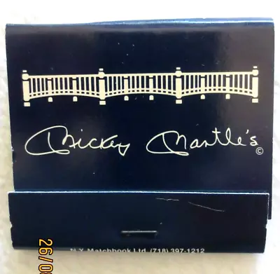 Rare Vintage**mickey Mantle's **restaurant ***nyc **match Book**mint Condition** • $25.77