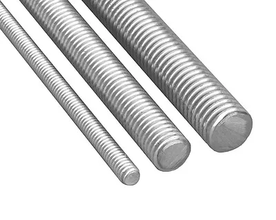 £6.99 • Buy Mild Steel Bzp / Self Colour Threaded Bar Rod Stud Iron Studding 4 6 8 To 30mm