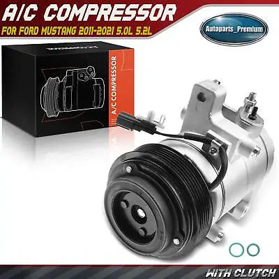 A/C Compressor W/ Clutch & Pulley For Ford Mustang 2011-2022 5.0L 5.2L DKS17DS • $137.99