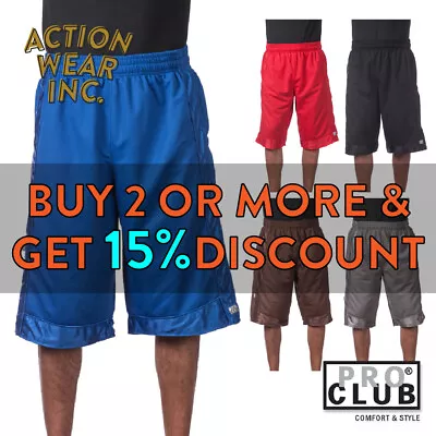 Proclub Pro Club Mens Mesh Shorts Heavyweight Casual Basketball Shorts Active • $16.95