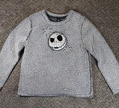 Disneys Nightmare Before Christmas Sweater Womens Jack Skellington Fleece 90s M • $10.68