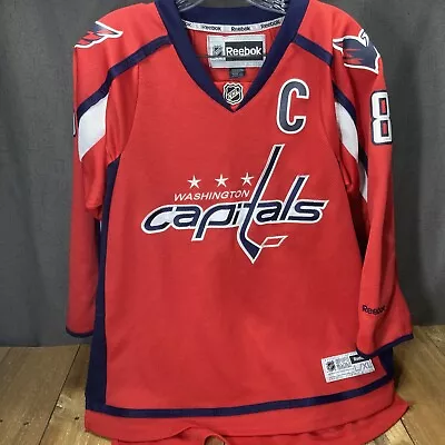 Reebok Washington Capitals NHL Alex Ovechkin Red Hockey Jersey #8 Youth Sz L/XL • $40