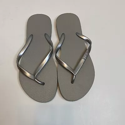 Victoria Secret Pink Silver Flip Flops BRAND NEW SIZE Small • $25