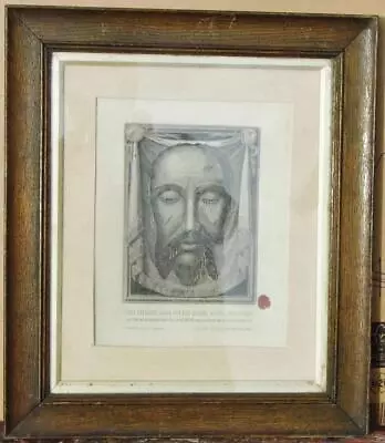 True Face Of Christ Veronica's VEIL Sudarium MANDYLION RELIC Papal Seal & Frame • $1475