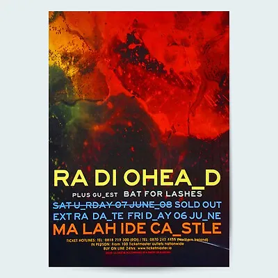 Radiohead Malahide Castle Concert Poster Reproduction • £7.19