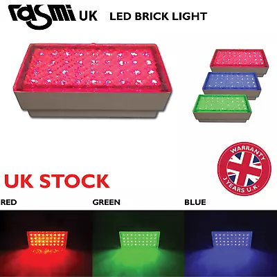 Super Bright LED Drive-over Garden Patio Light In Blue Green White Red IP68 • £13.50