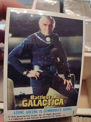 Vtg Battlestar Galactica Trading Cards Complete Set Lorne Green 132 No Stickers • $39.36