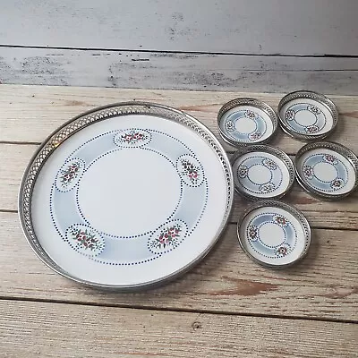 Vintage Drink Tray And Coasters German Sternauware NY • $24.99